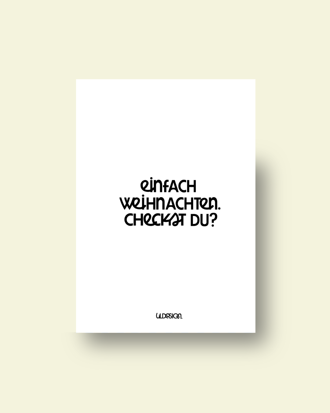 KARTE EINFACH WEIHNACHTEN, CHECKST DU?