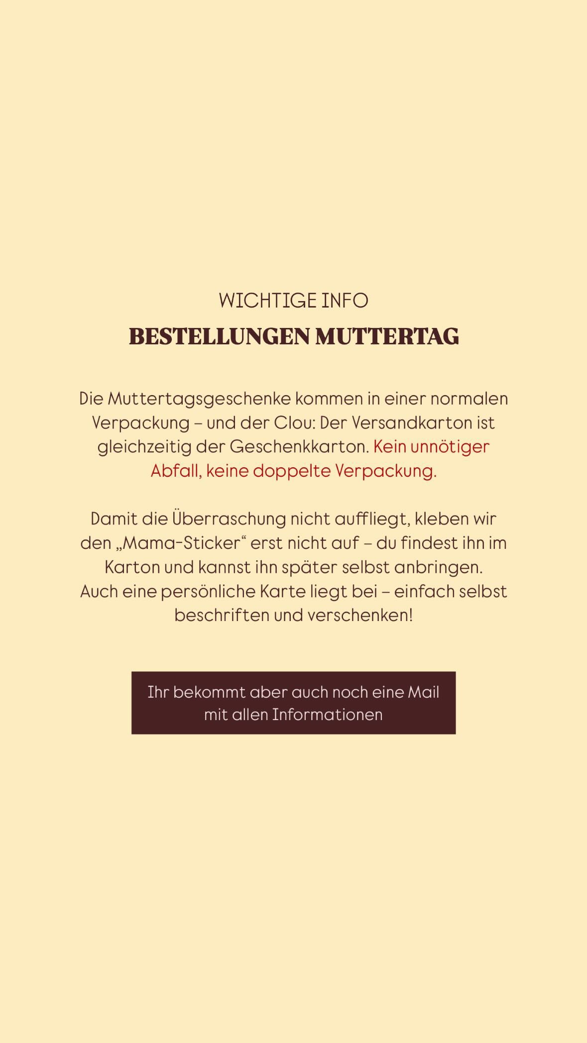 VORRATSGLAS "KÜSSCHEN FÜR MAMA" + GRATIS KARTE