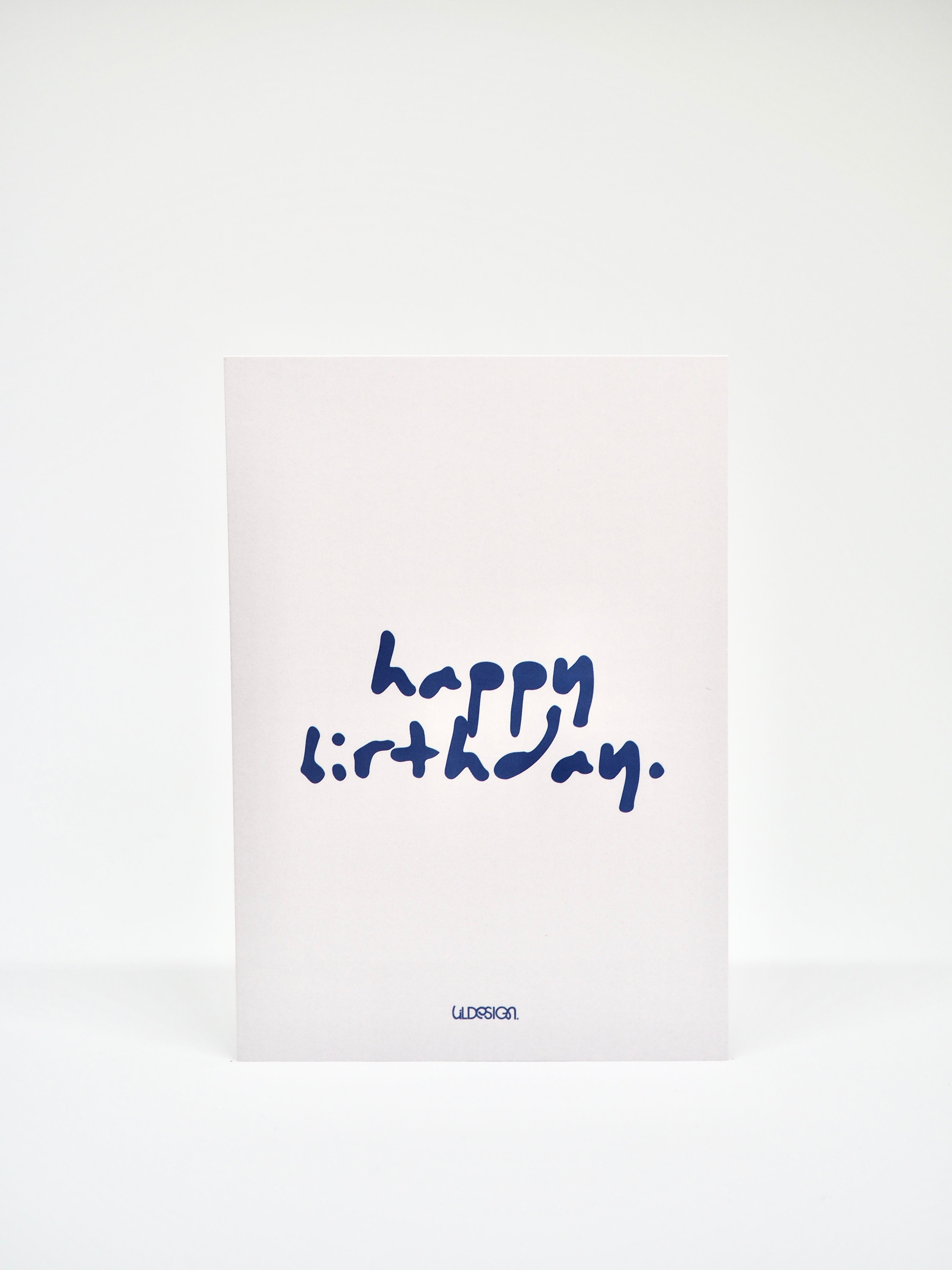 GRUßKARTE HAPPY BIRTHDAY BLAU