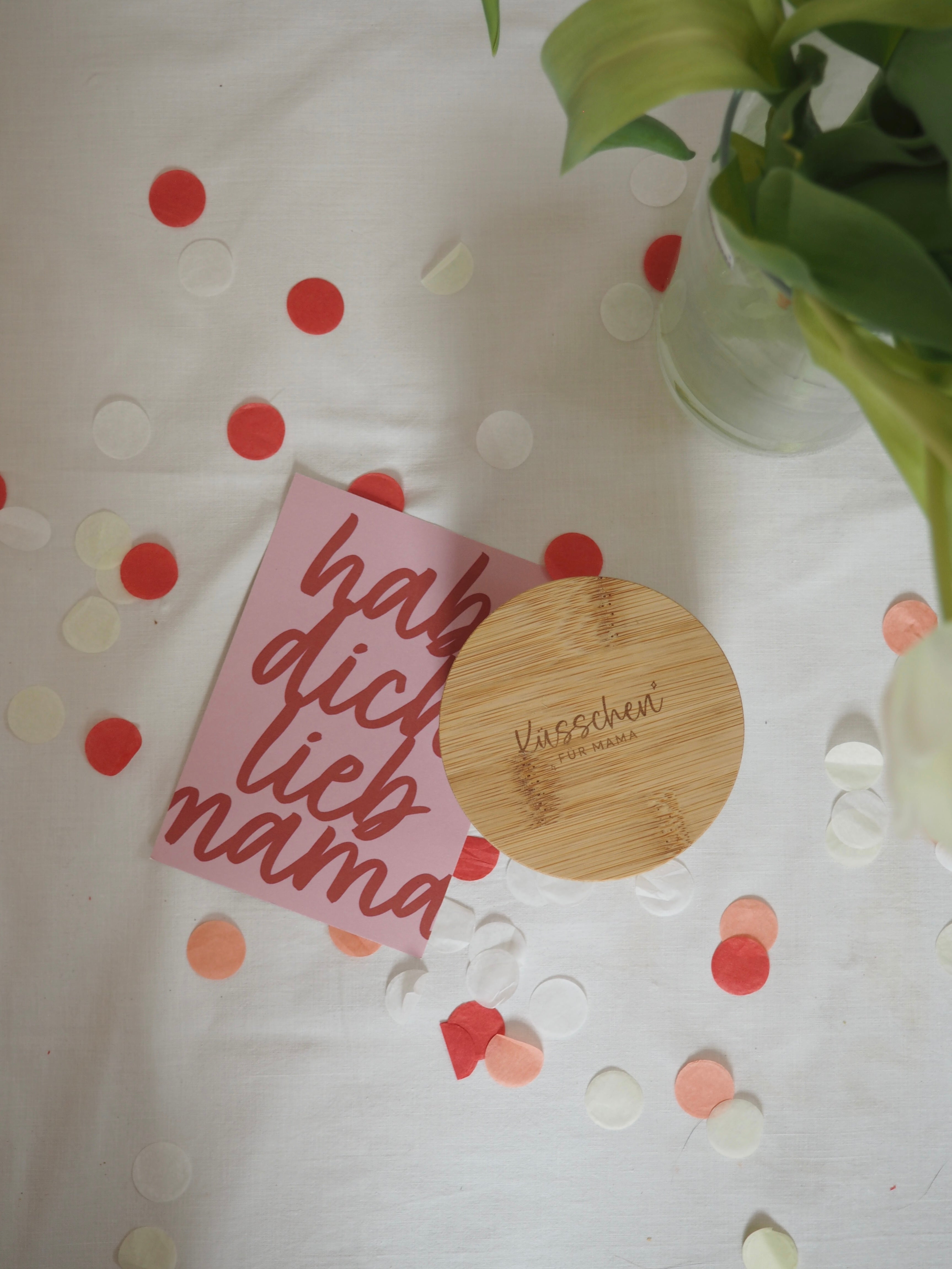 VORRATSGLAS "KÜSSCHEN FÜR MAMA" + GRATIS KARTE